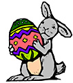 easter bunny with egg