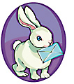 easter bunny with card